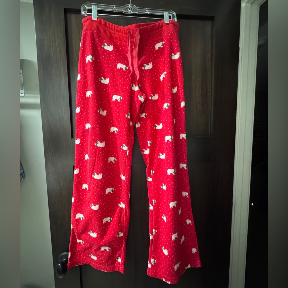 Xhilaration Red Pajama Bottoms with Polar Bear Design